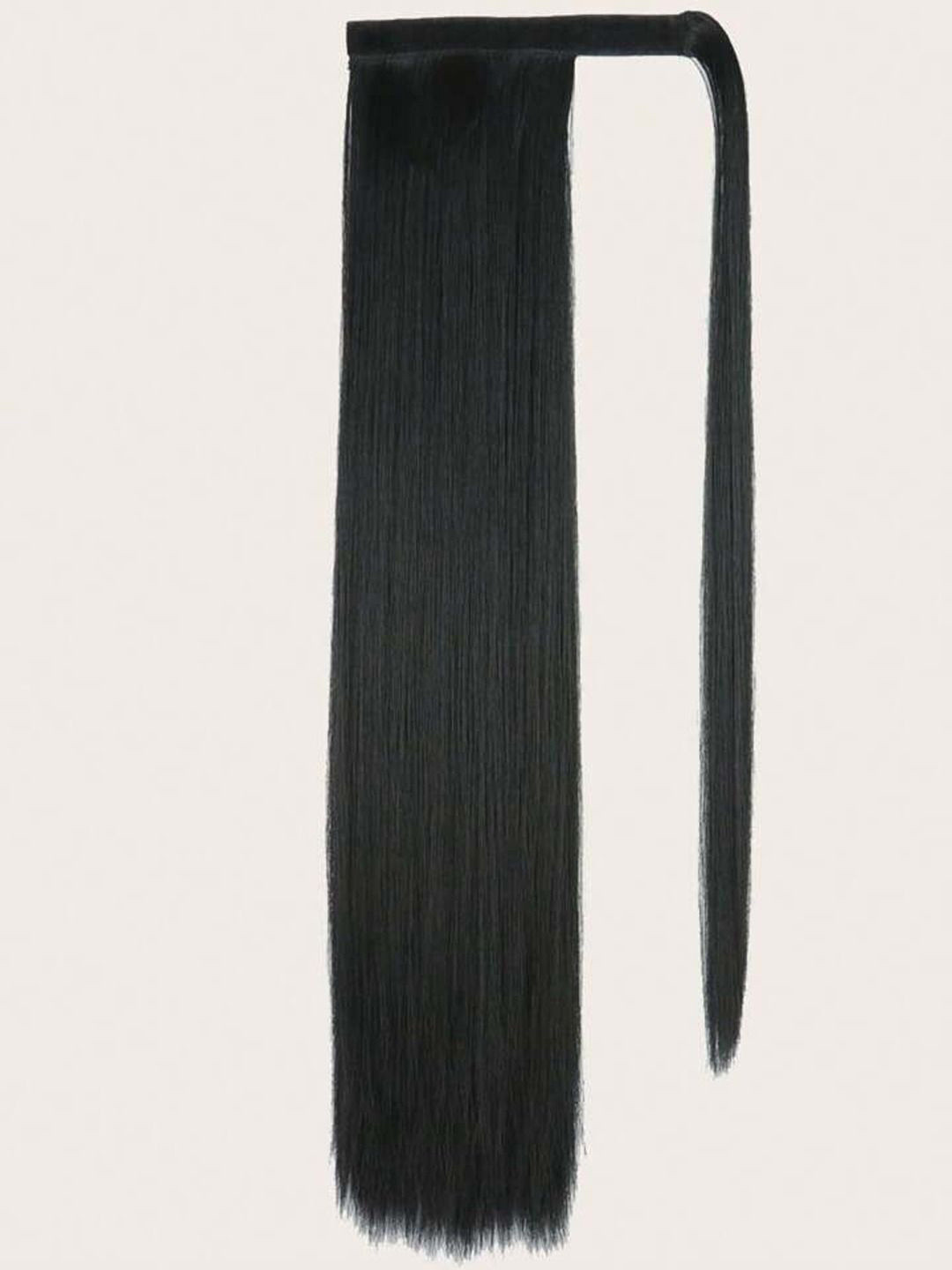 KRENOZ Clip-In Straight Ponytail Hair Extension - Black - 20 Inches