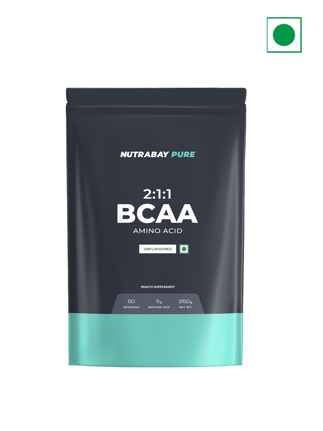 Nutrabay Pure 100% BCAA 2:1:1 - 250 g - Unflavoured