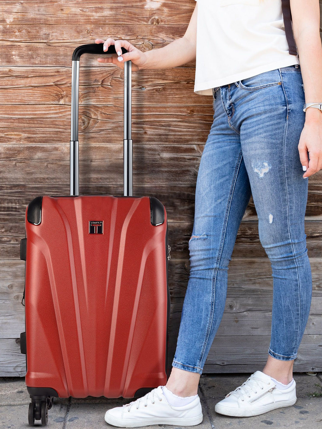 Timus Leolitee Unisex Hard Sided Cabin Trolley Suitcase