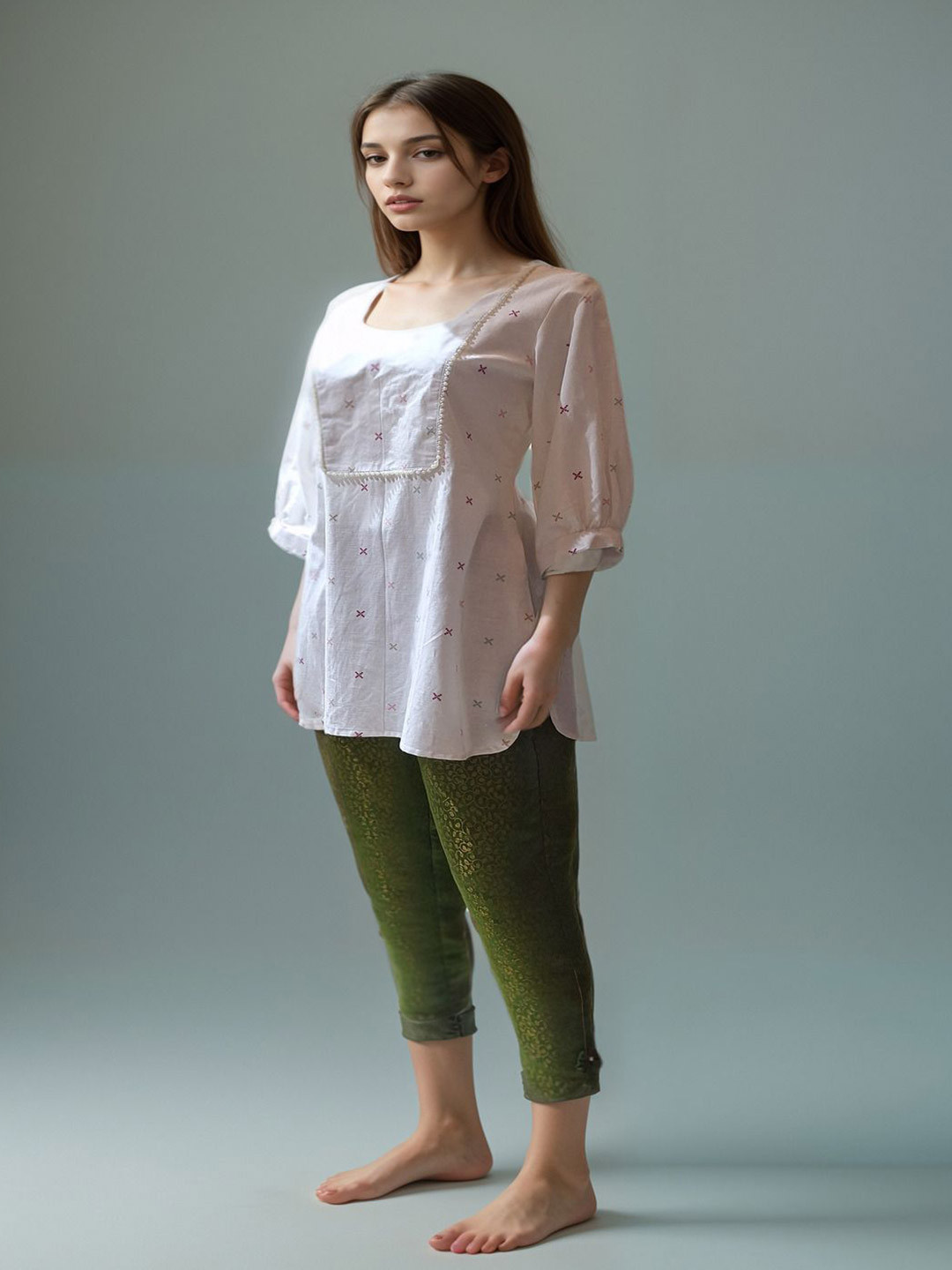 GEETUES Print Mini Dress