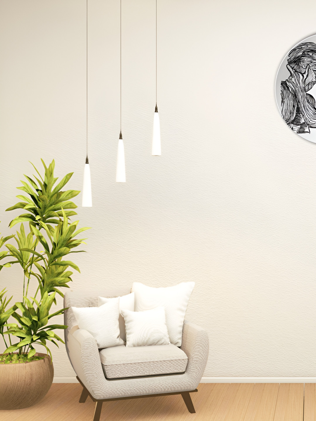 THE QUIRKY HOME A Moment of Intimacy Crafted Ceramics Matte Hanging Hall Wall Plates-8In