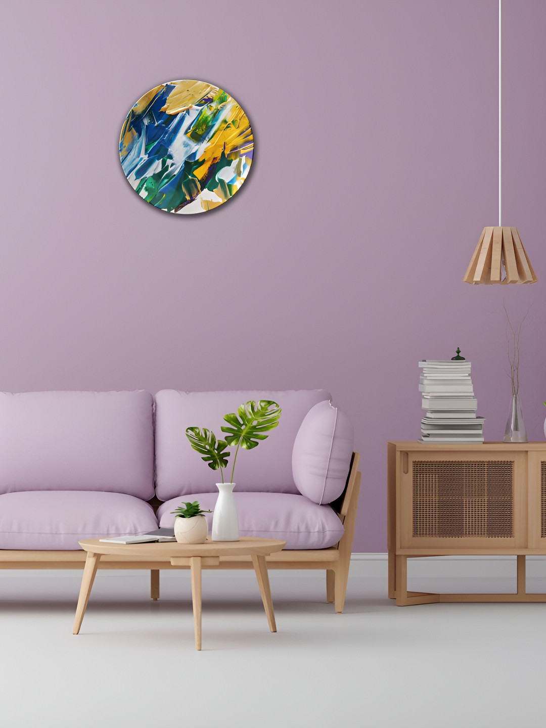 THE QUIRKY HOME Whimsical Crafted Ceramics Matte Hanging Hall Wall Plates-10In