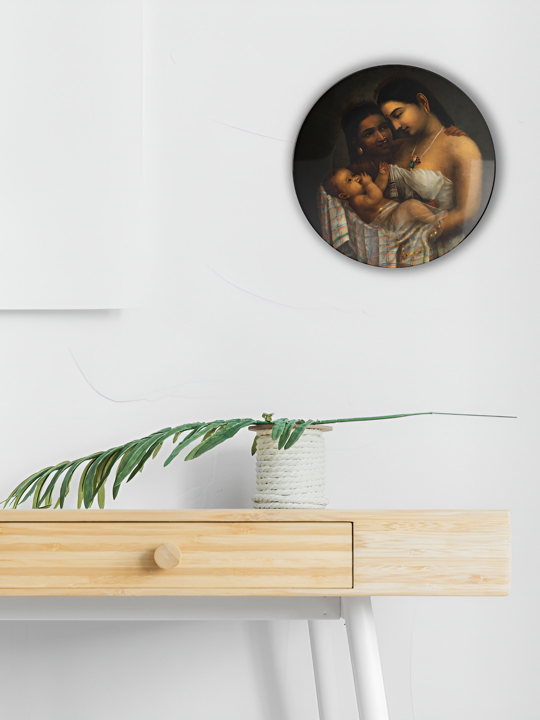 THE QUIRKY HOME Happy Ever After Ceramic Ethnic Motifs Glossy Hall Wall Plates-10In