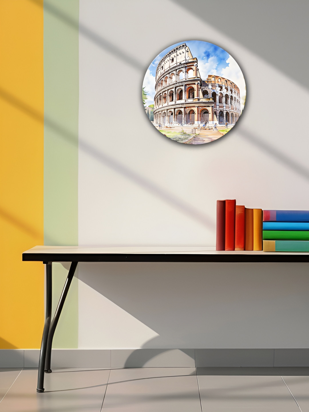 THE QUIRKY HOME A Roman Colosseum Spectacle Crafted Ceramics Antique Hall Wall Plates-10In