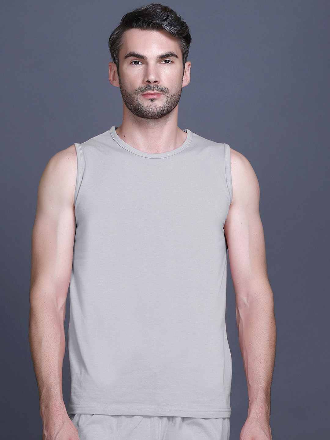 GODFREY Men Round Neck Sleeveless Gym Vest