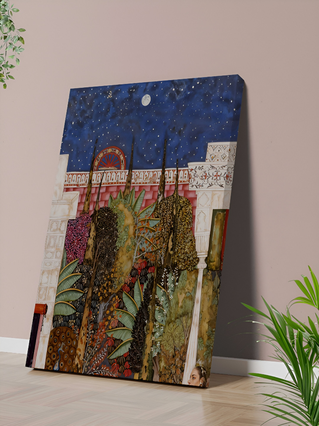 SAF Navy Blue Canvas Wall Living Room Rectangle Potrait Paintings Wall Art -30 x 20In