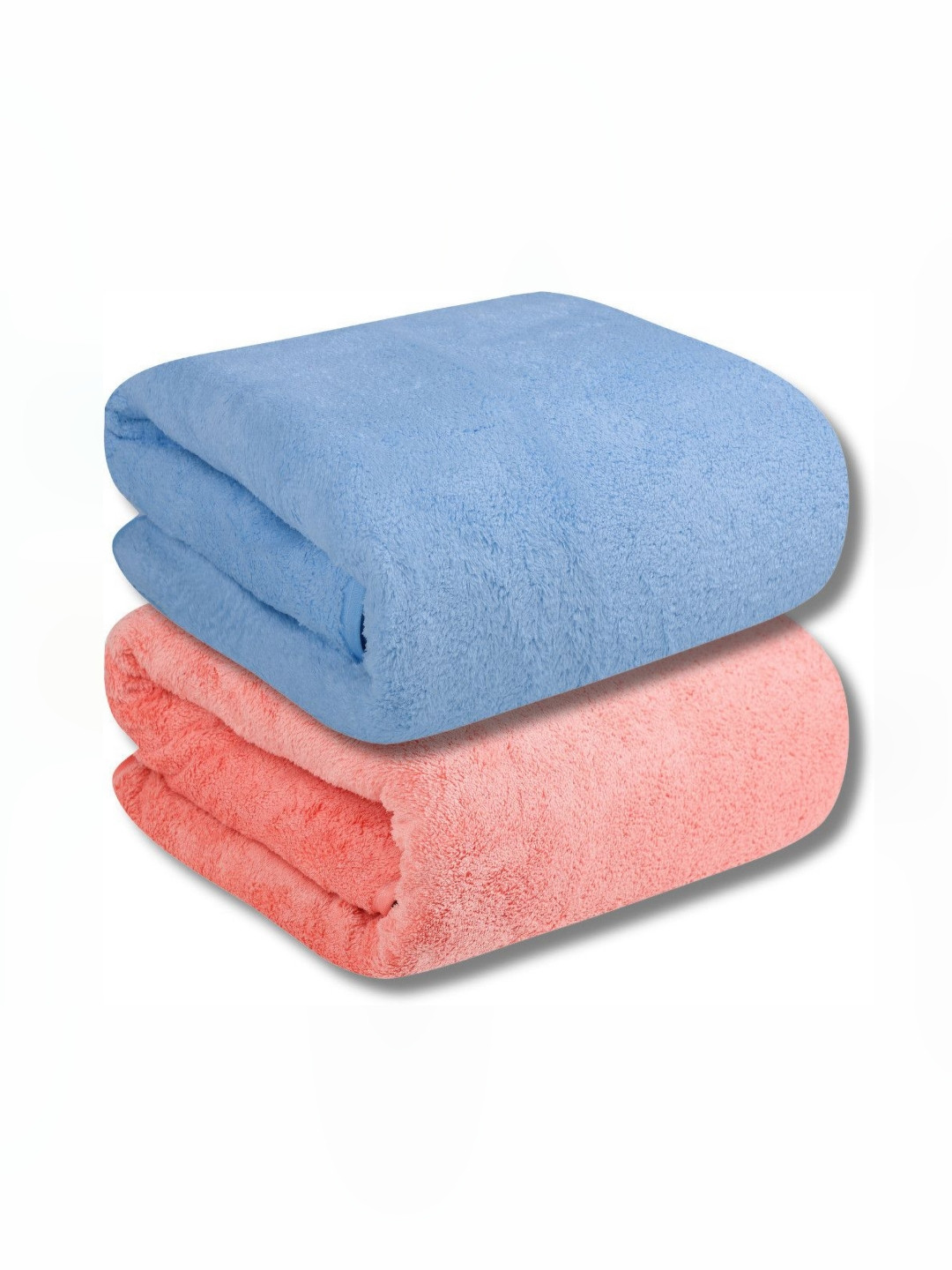 Fezora Solid Microfiber 400GSM Super Soft 2PCs Adult Regular Bath Towel-28x55In