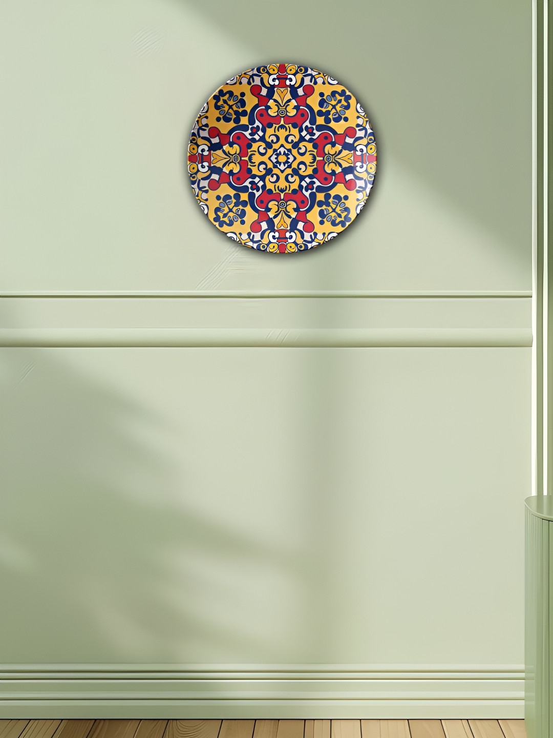 THE QUIRKY HOME A Whimsical Design Crafted Ceramics Glossy Hanging Hall Wall Plates-9.8In