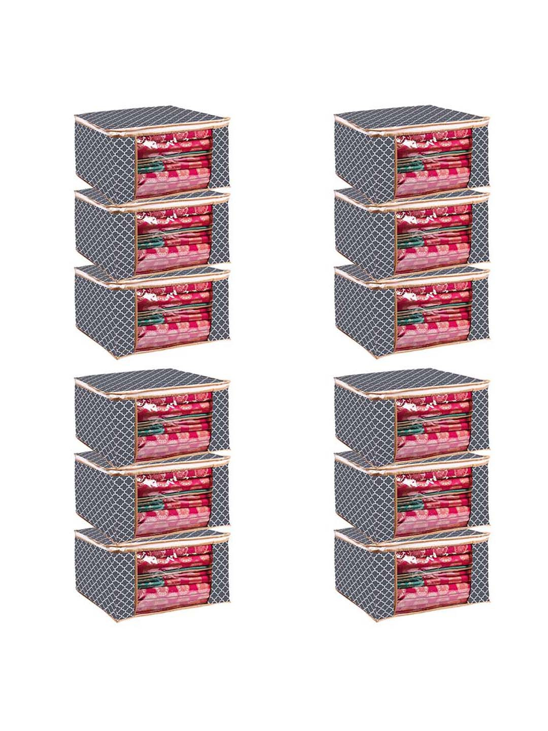 Panchhi Store Pack of 12 Grey Clothes Cover with Zipper