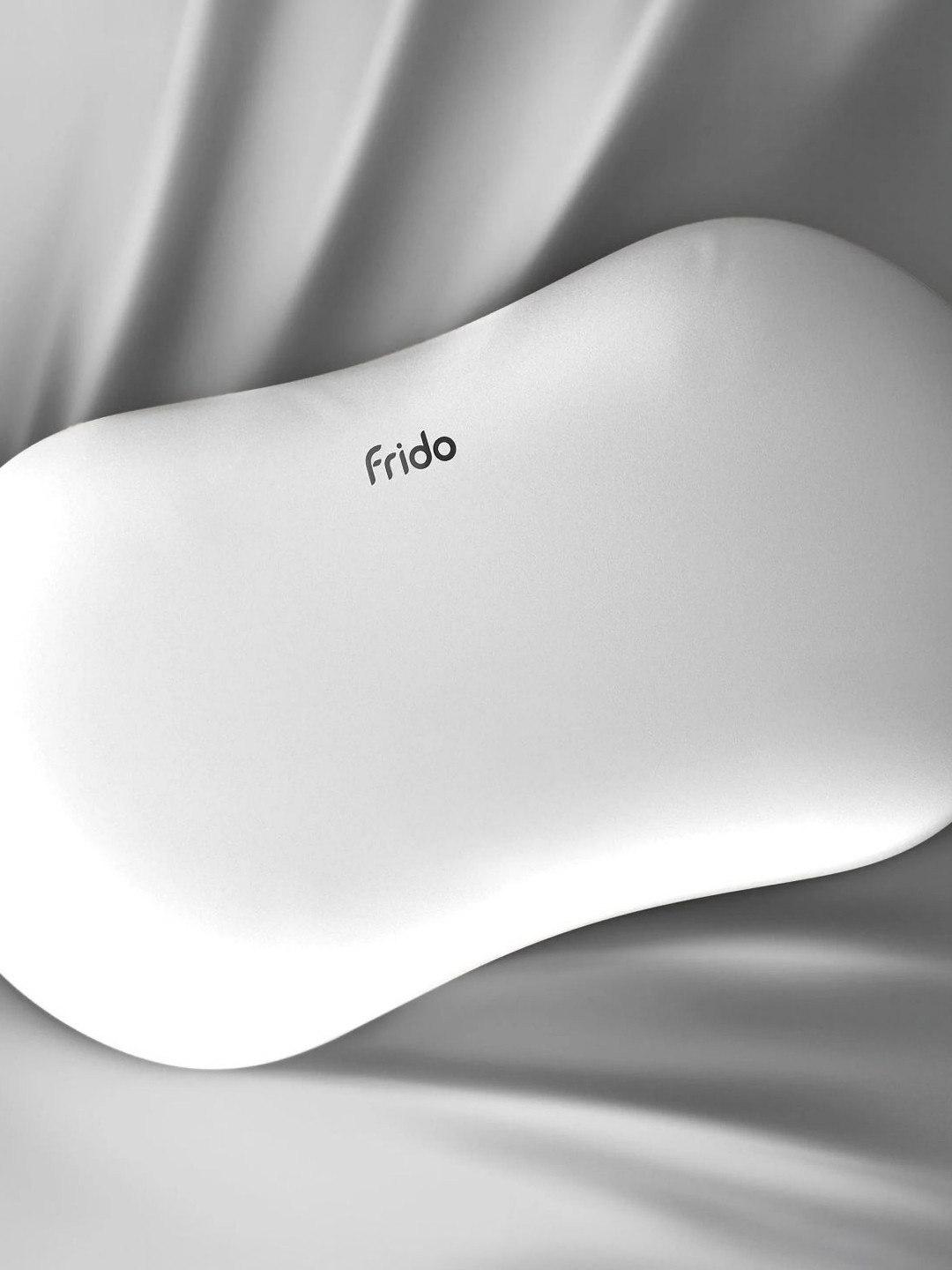 FRIDO White Solid Faux Velvet Breathable Medium Memory Foam Sleep Pillow-9.9 x 34.79 x 58.16 cm