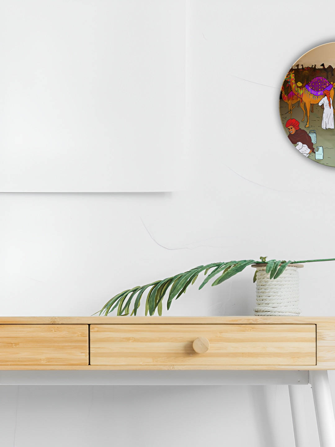 THE QUIRKY HOME Caravan of Dreams Crafted Ceramics Matte Hanging Hall Wall Plates-8In