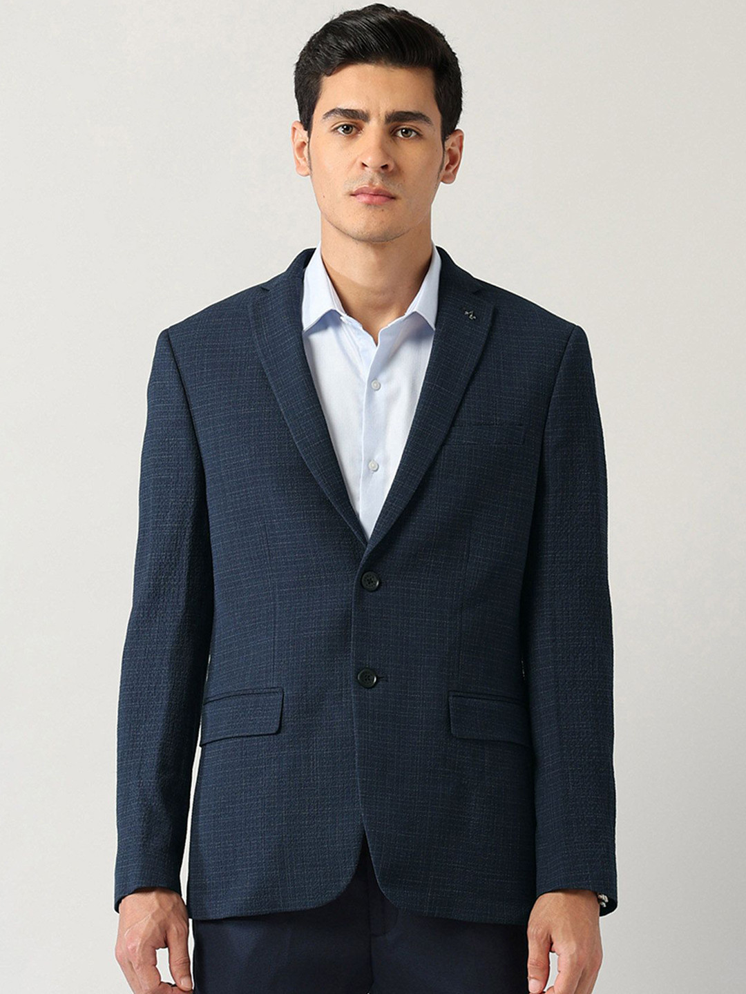 Arrow Checked Slim-Fit Single Breasted Blazer