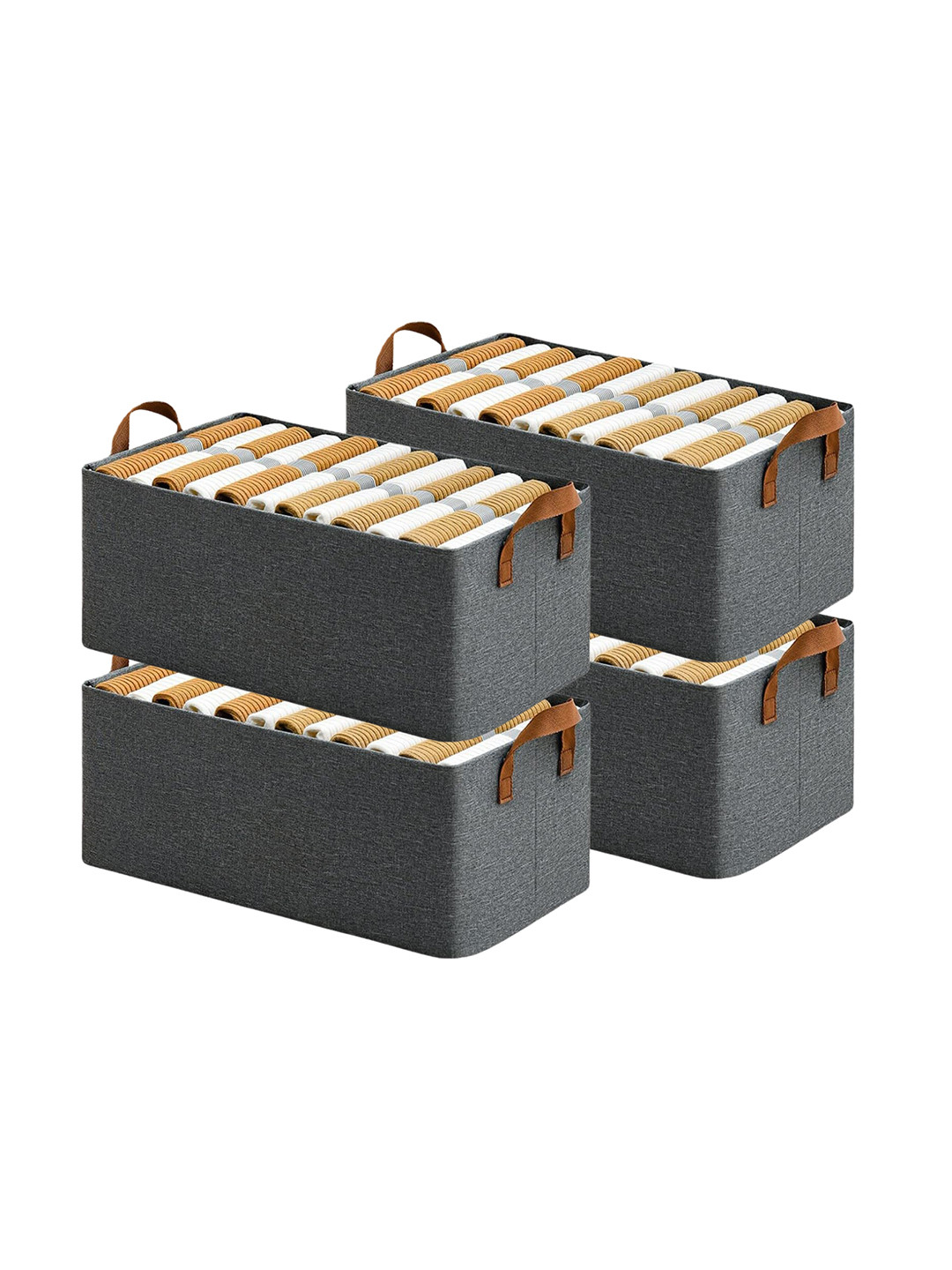 Panchhi Store Pack of 4 Grey Multipurpose Storage Basket