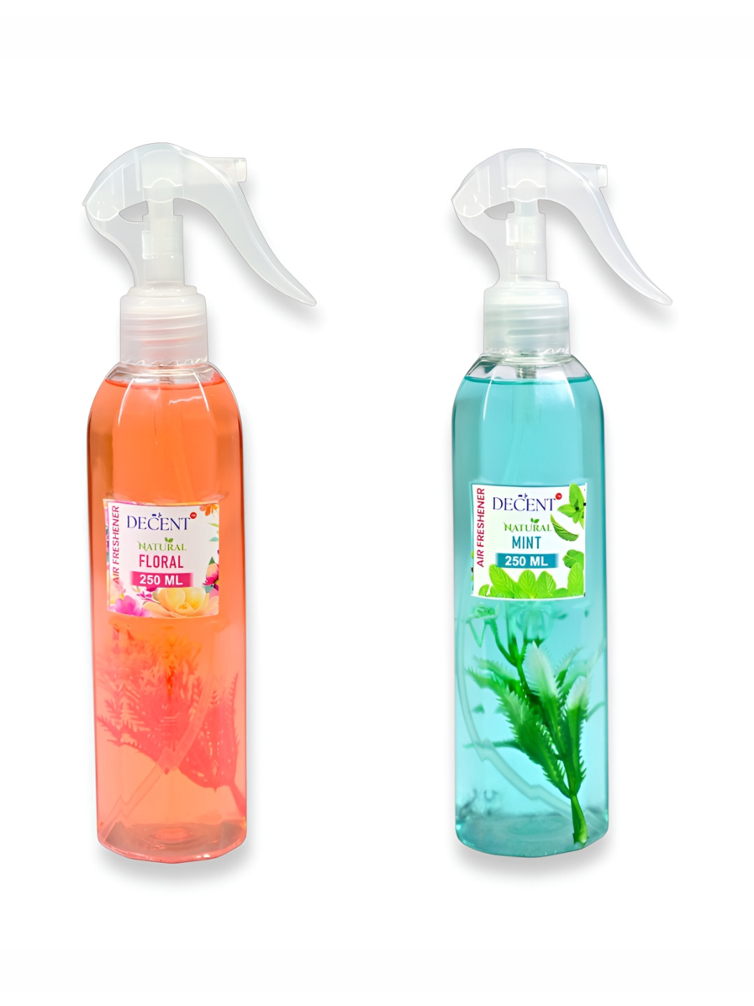 Decent Set Of 2 Floral & Mint Air Freshener Spray - 250 ml Each