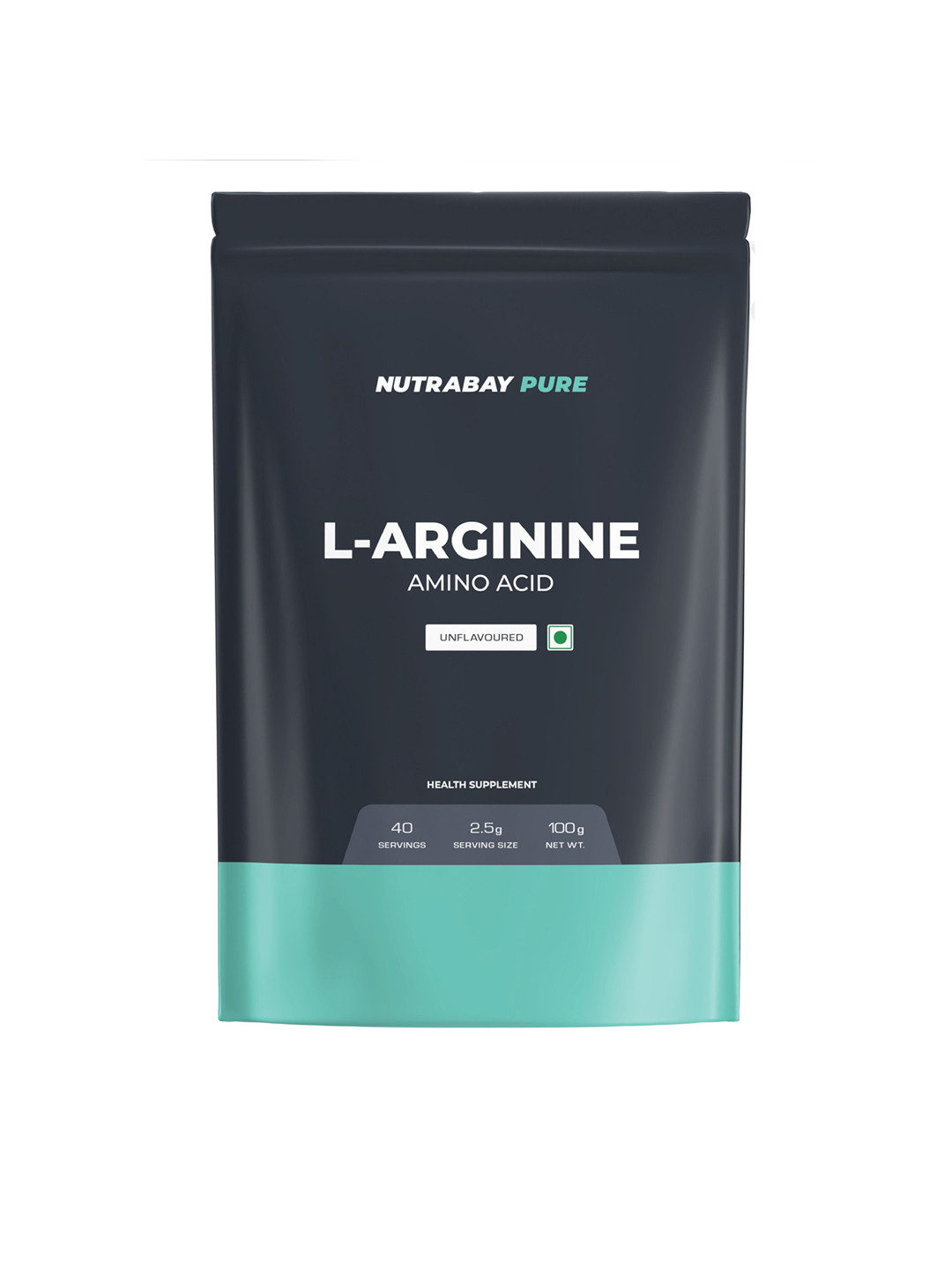 Nutrabay Pure 100% L-Arginine Powder For Muscle Building -  100 g - Unflavoured