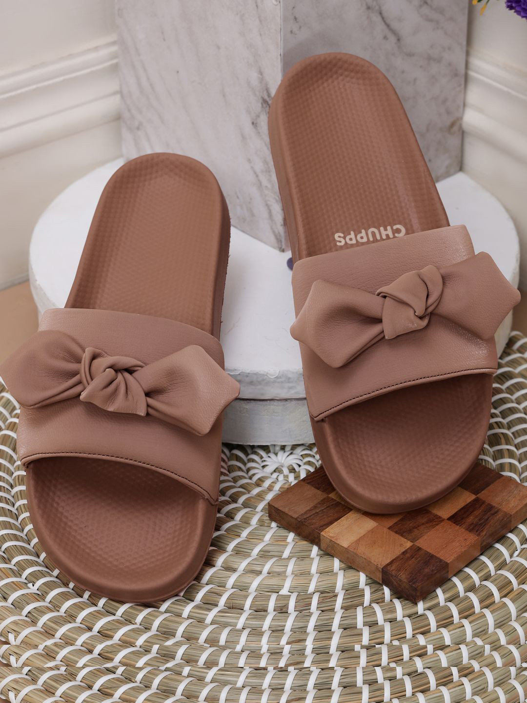 CHUPPS Women Loop Peach Casual Sliders