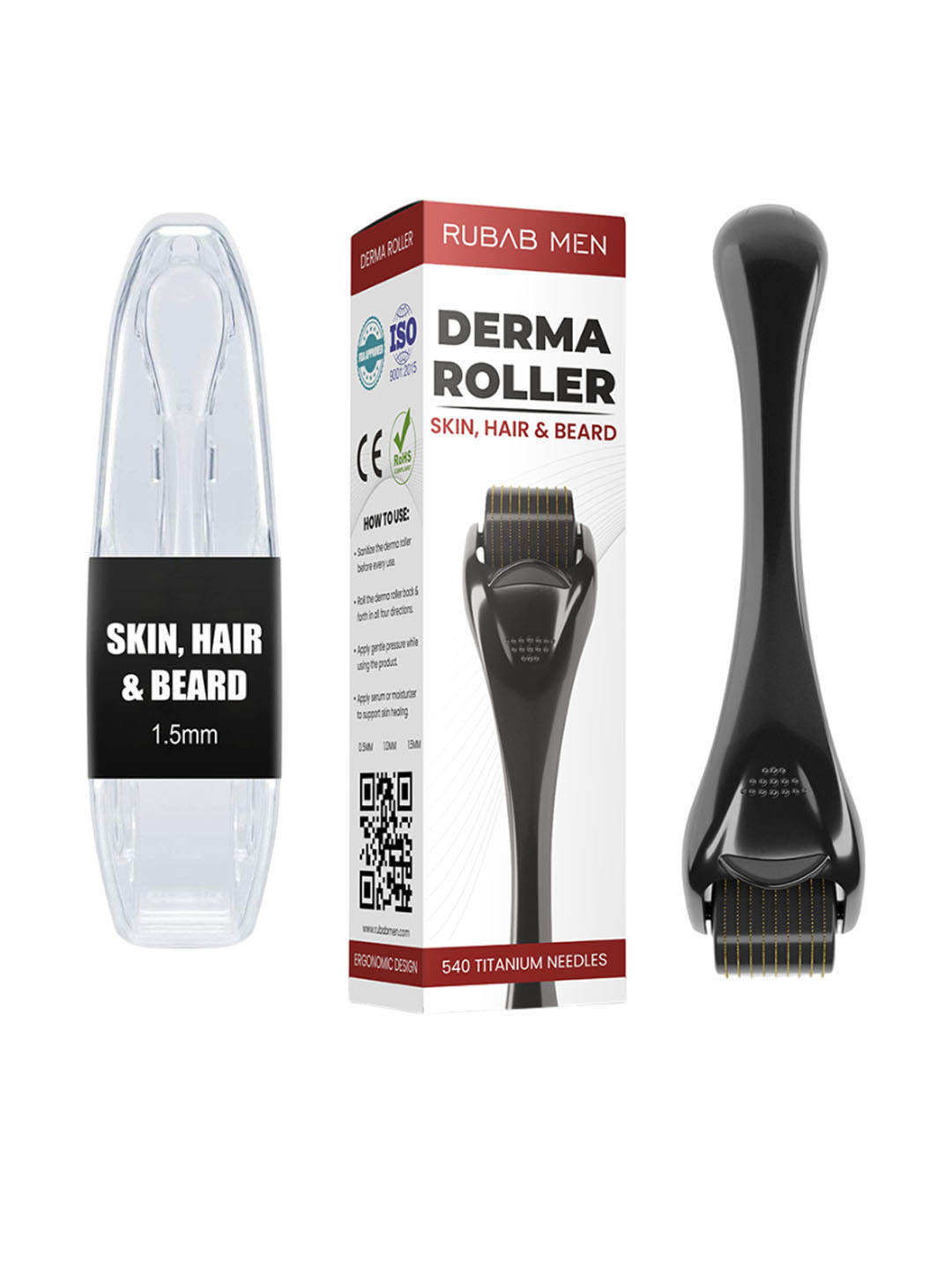 RUBAB MEN Derma Roller For Skin, Hair & Face