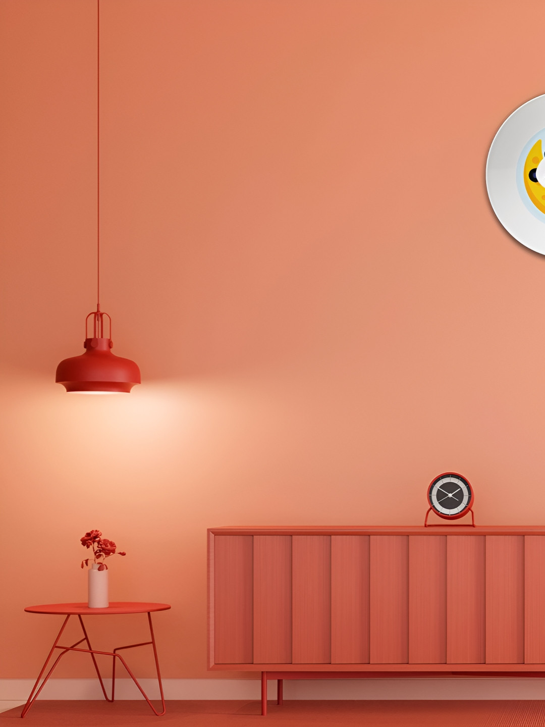 THE QUIRKY HOME Sweet Dreams, Panda Crafted Ceramics Glossy Hanging Hall Wall Plates-8In