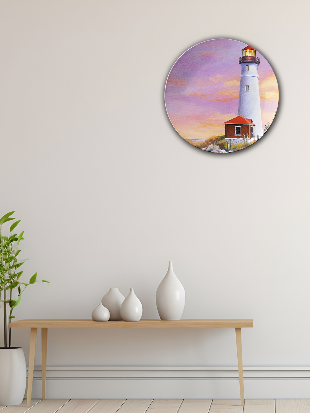 THE QUIRKY HOME A Beacon of Hope Crafted Ceramics Glossy Hanging Hall Wall Plates-8In