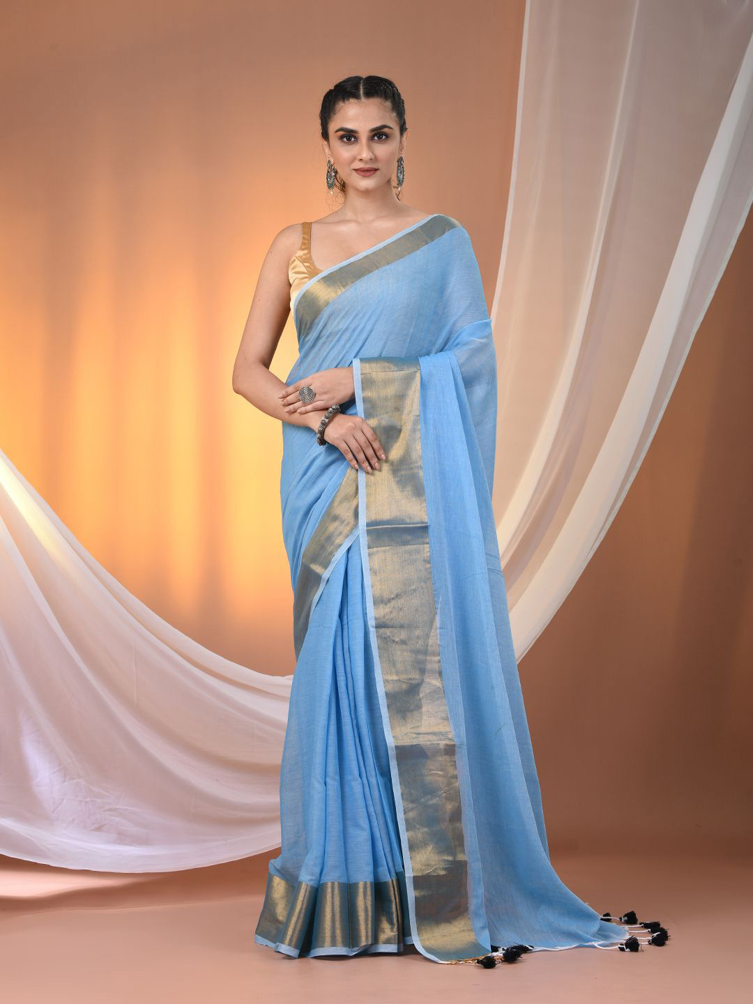 Charukriti Zari Pure Cotton Saree