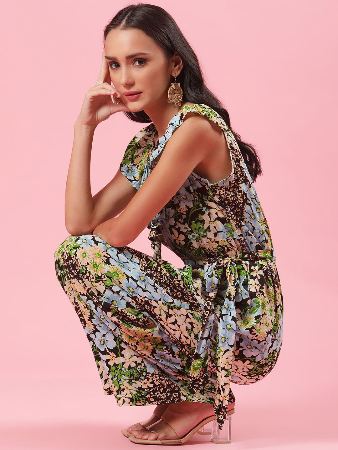 Shades of Sabi Printed Basic Jumpsuit