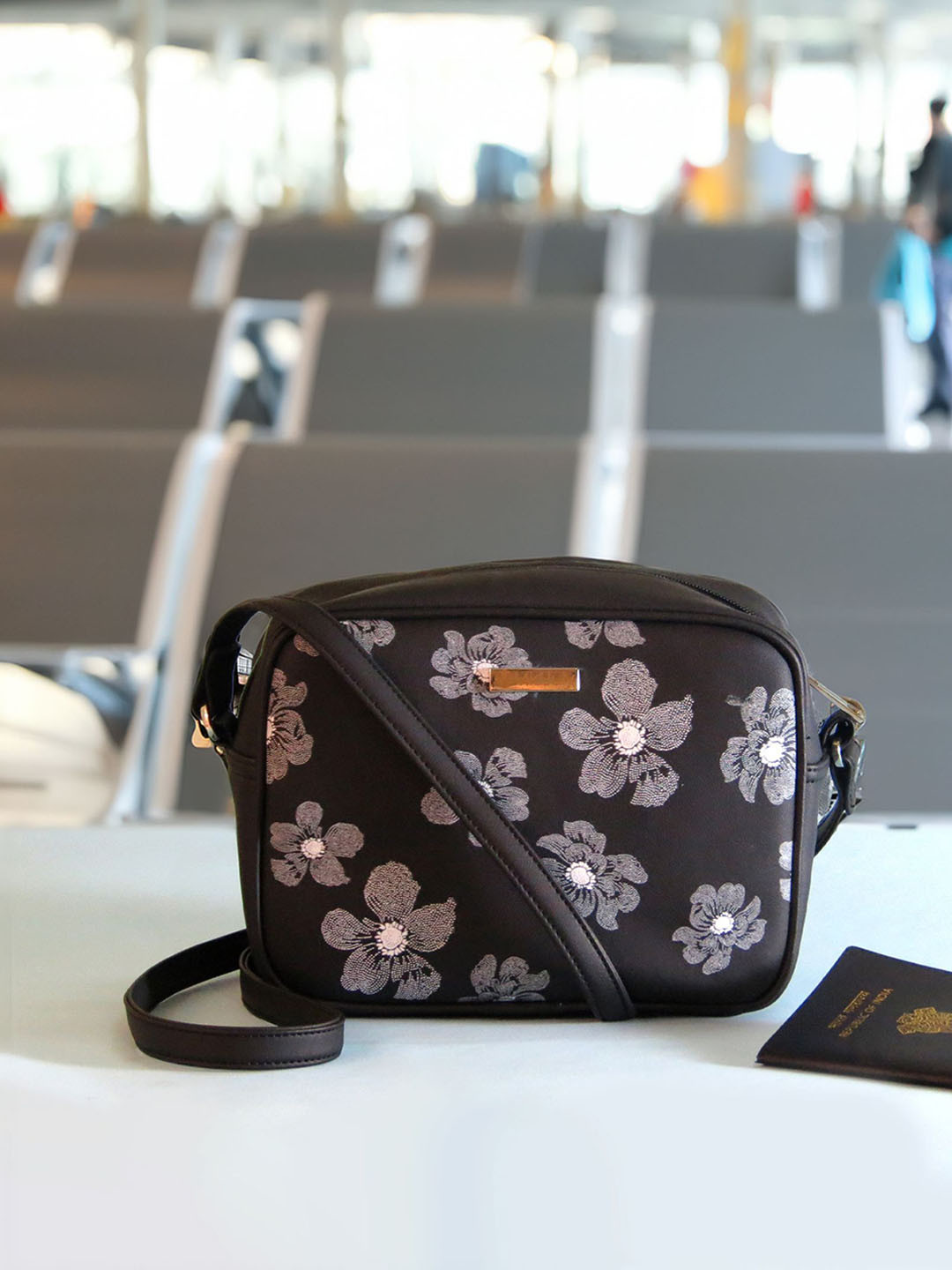 Mid July Home Women Floral Printed Structured Sling Bag