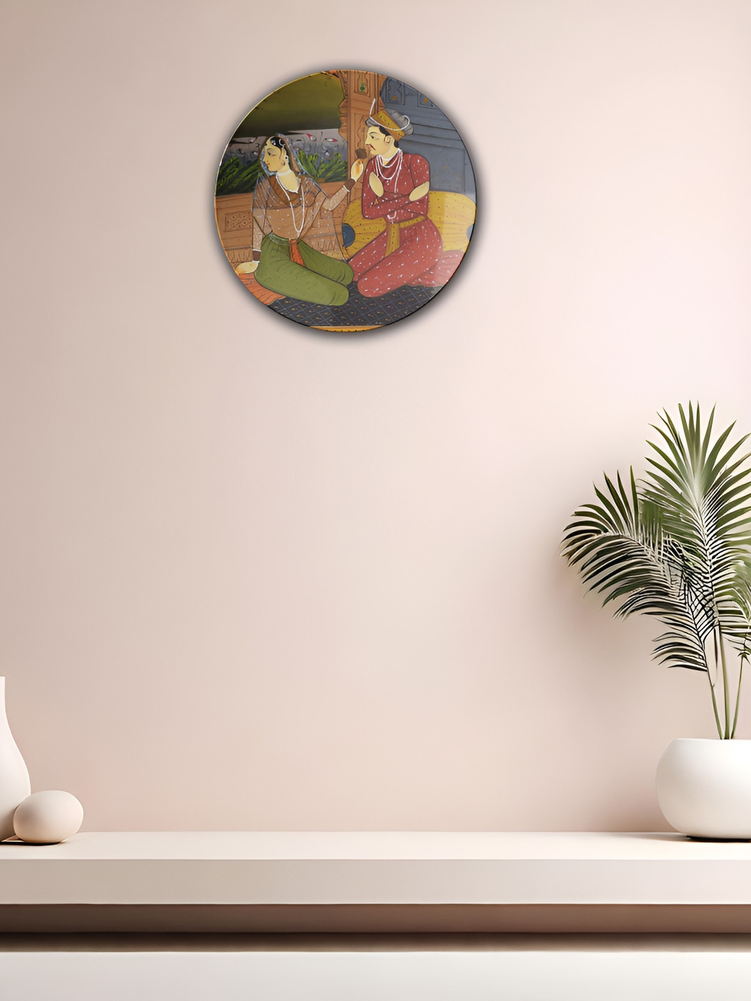 THE QUIRKY HOME Glimpse into History Ceramic Ethnic Motifs Antique Hall Wall Plates-10In