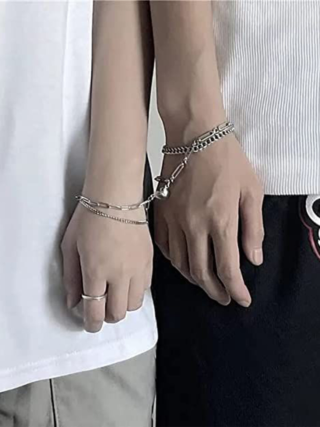 The Roadster Lifestyle Co Set Of 2 Silver-Plated Link Bracelet