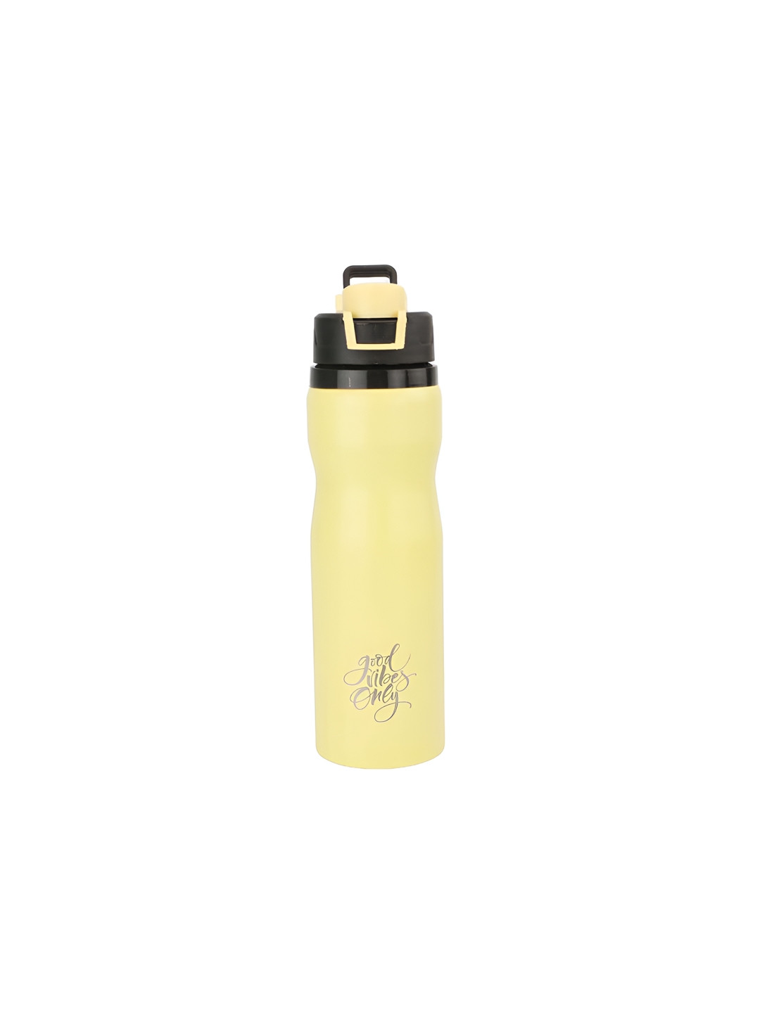 HOOM Yellow Typography Stainless Steel Spill Proof Water Bottle - 710ml