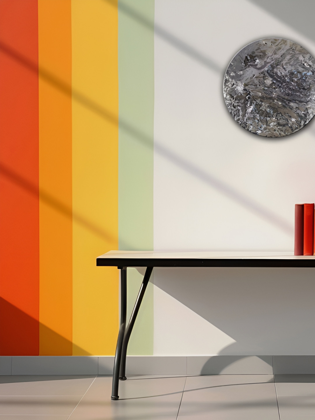 THE QUIRKY HOME A Metallic Mirage Crafted Ceramics Matte Hanging Hall Wall Plates-8In