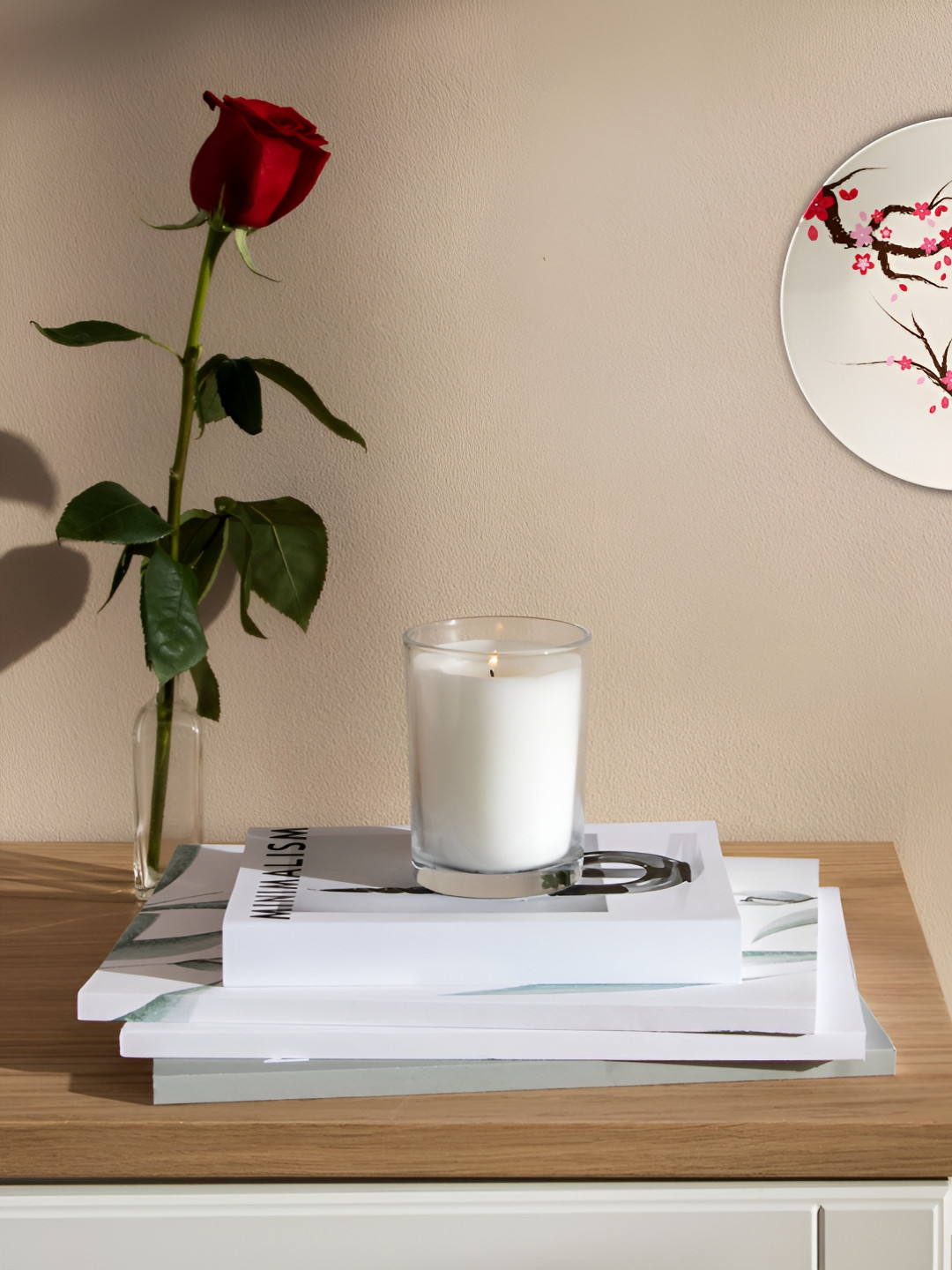 THE QUIRKY HOME A Springtime Symphony Ceramic Floral Glossy Hanging Hall Wall Plates-10In