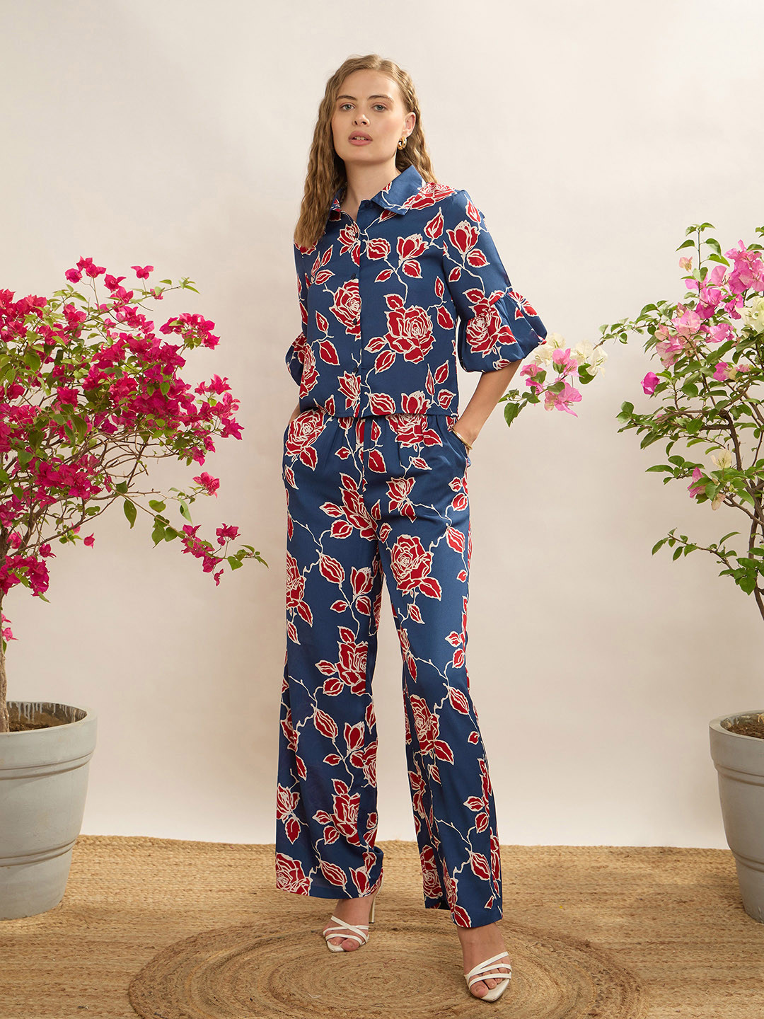 CORSICA Floral Print Bell Sleeve Co-Ords