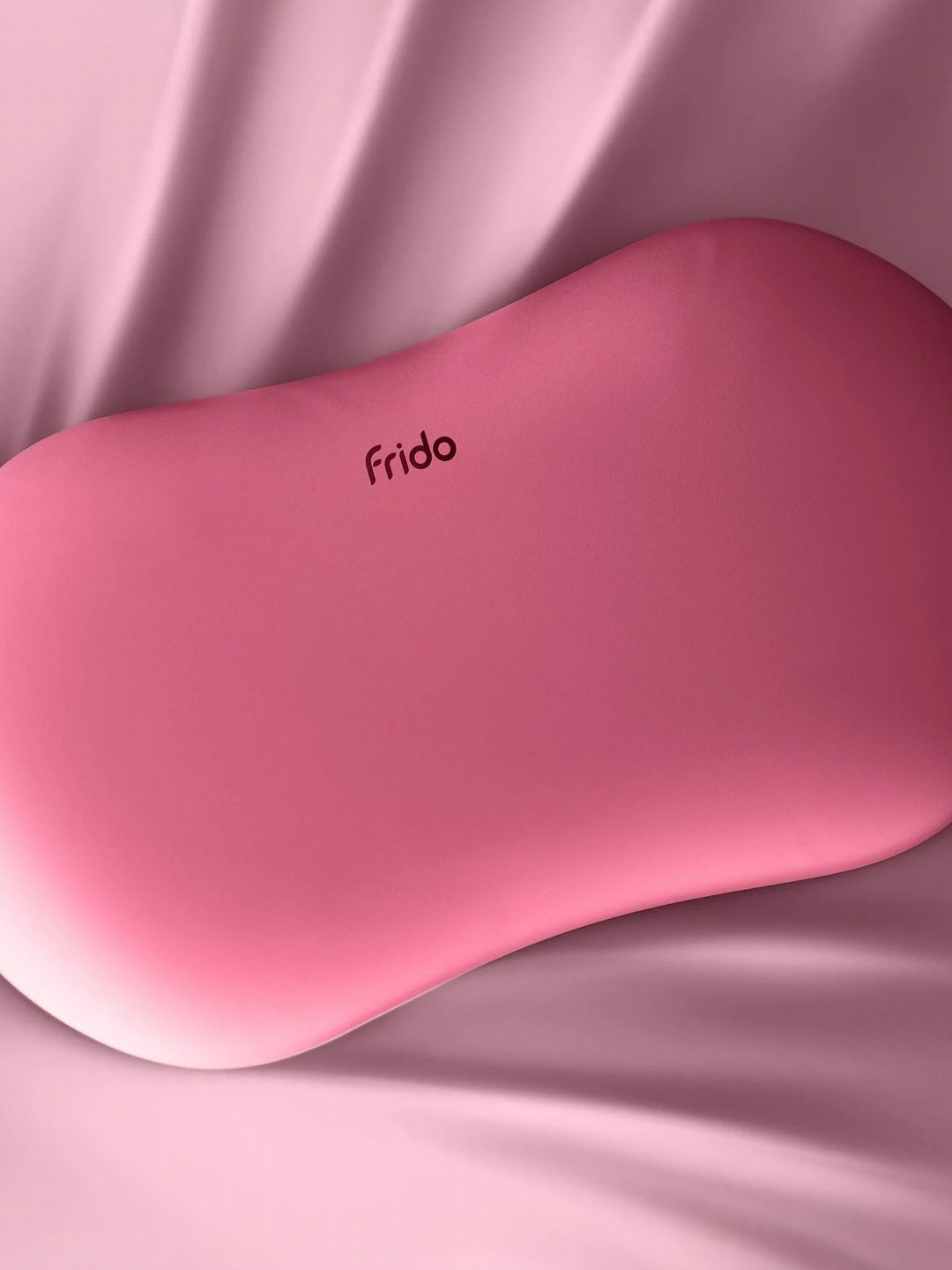 FRIDO Pink Solid Faux Velvet Breathable Medium Memory Foam Sleep Pillow-4 x 35 x 58 cm