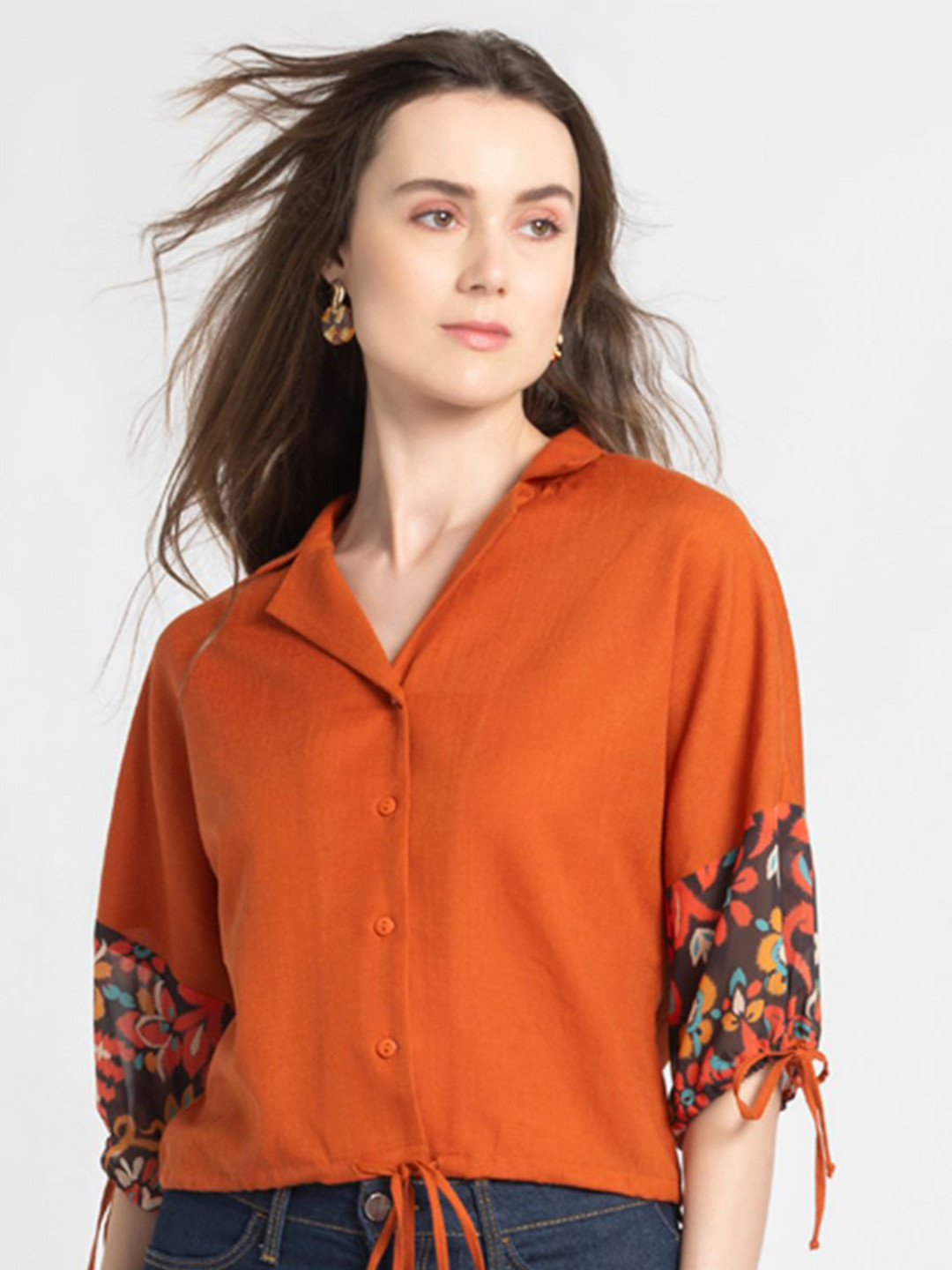 SHAYE Print Crop Top