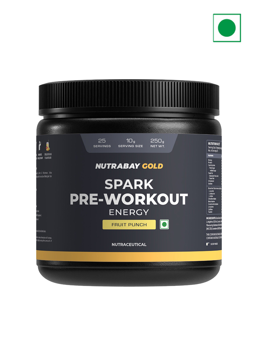 Nutrabay Gold Spark Pre-Workout - 250 g - Fruit Punch