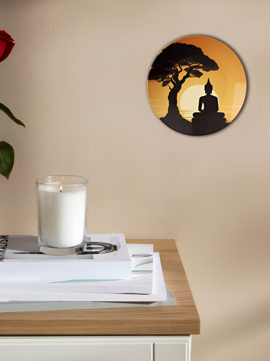 THE QUIRKY HOME The Path to Nirvana Crafted Ceramics Matte Hanging Hall Wall Plates-10In