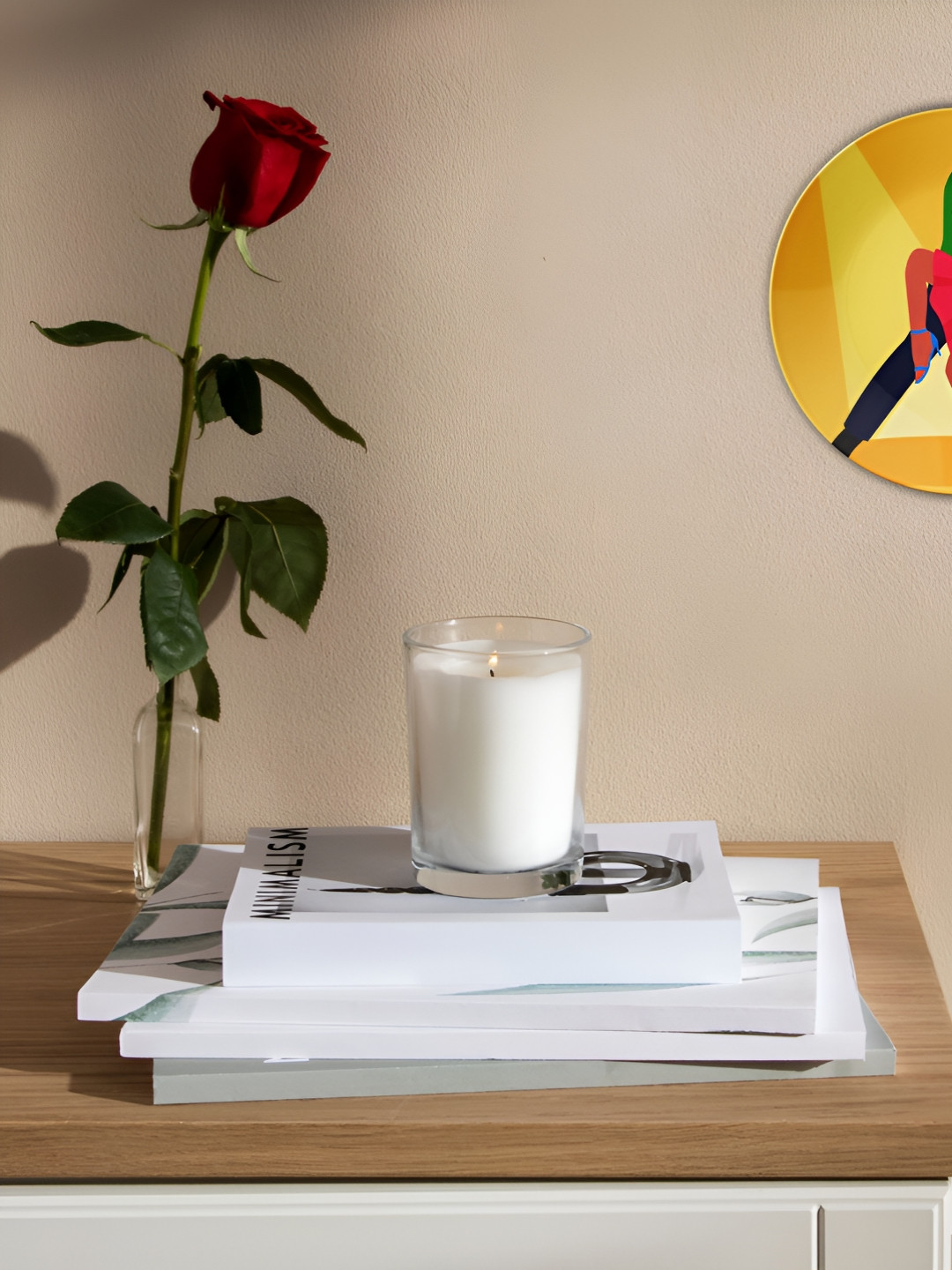 THE QUIRKY HOME Rhythm and Soul Crafted Ceramics Glossy Hanging Hall Wall Plates-8In