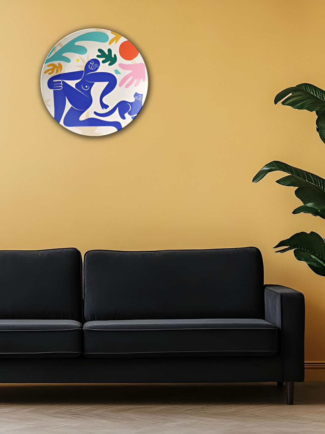 THE QUIRKY HOME A Joyful Moment Crafted Ceramics Glossy Hanging Hall Wall Plates-8In