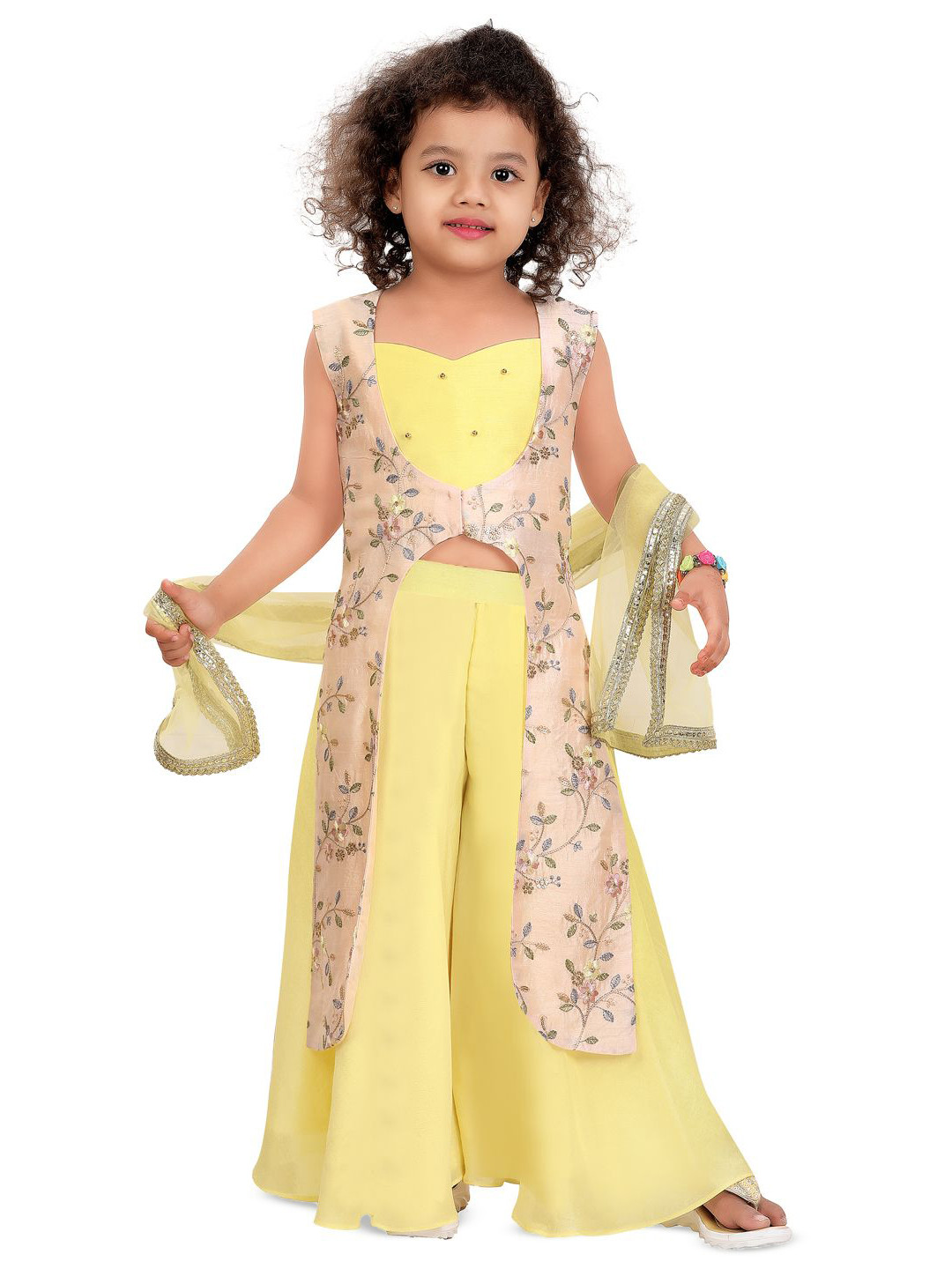 Pragya Exclusive Girls Embroidered Thread Work Ready to Wear Lehenga &