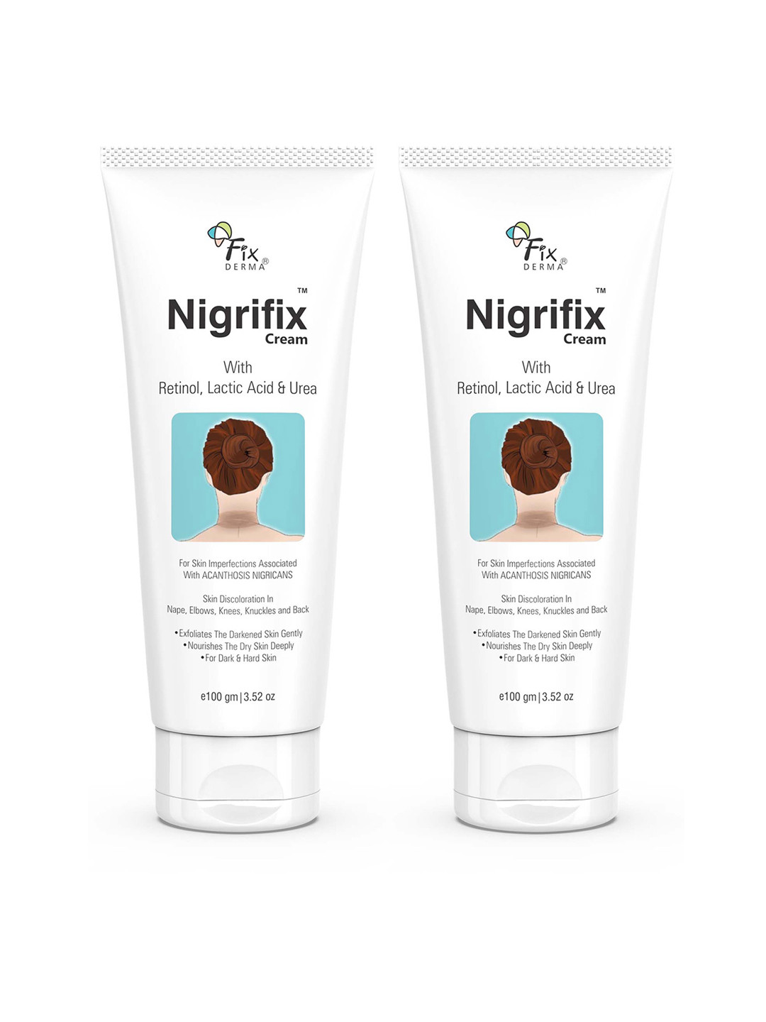 FIXDERMA 2-Pcs Nigrifix Cream for Acanthosis Nigricans for Dark Neck & Ankles - 100g each