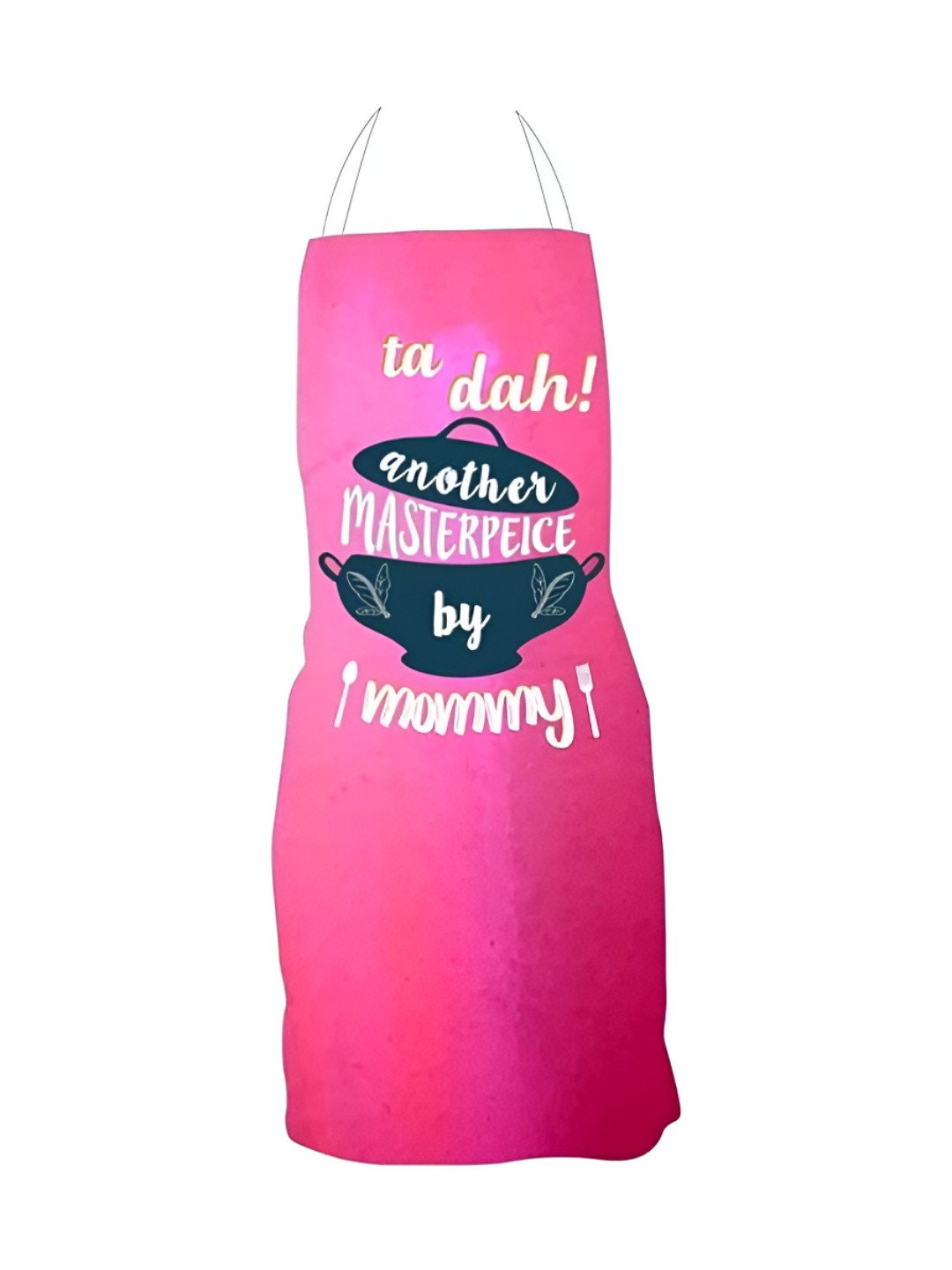 THEYAYACAFE Mother's Day Pink & White Printed Velvet Waterproof Apron