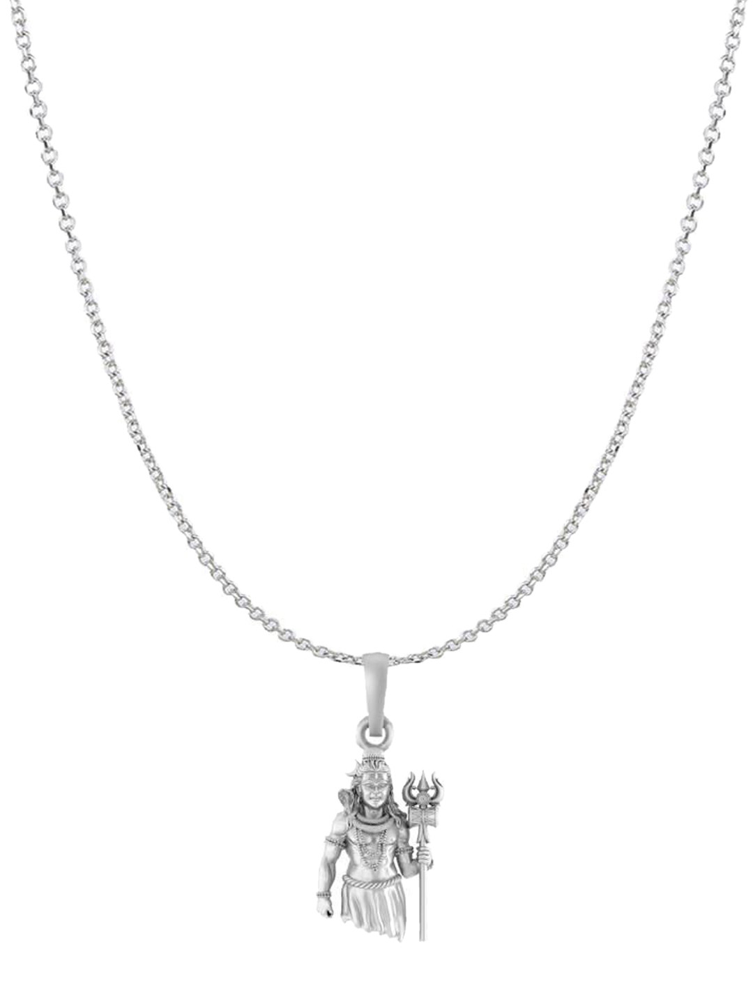 Metronaut 925 Sterling Silver God Shiva Pendants With Chains