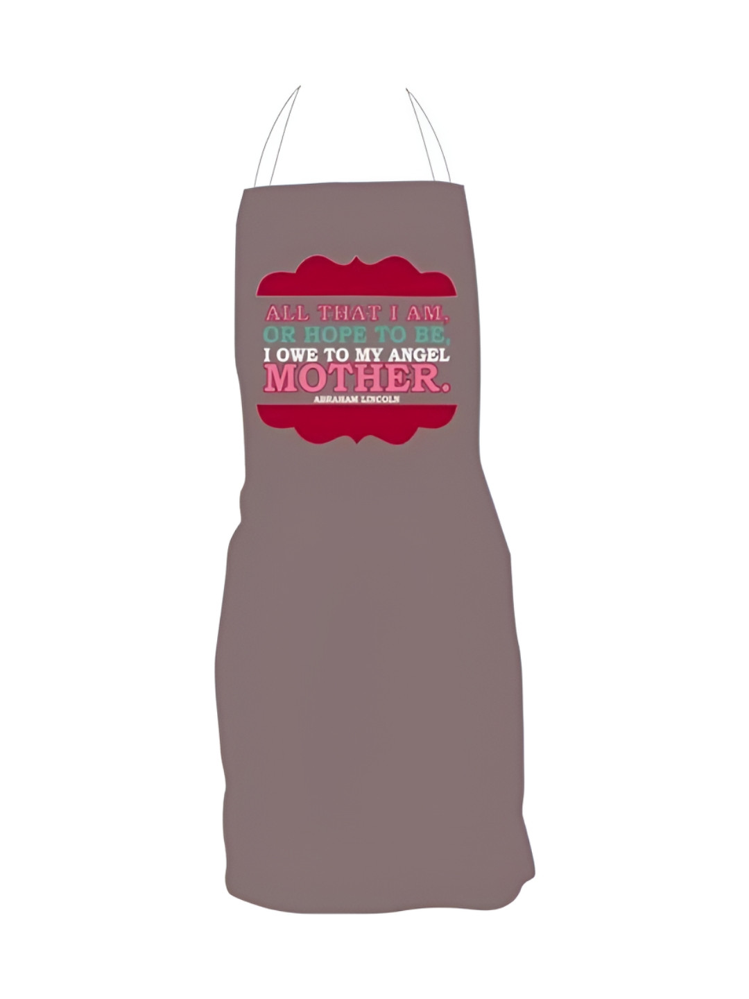 THEYAYACAFE Brown & Red Printed Waterproof Mother's Day Apron