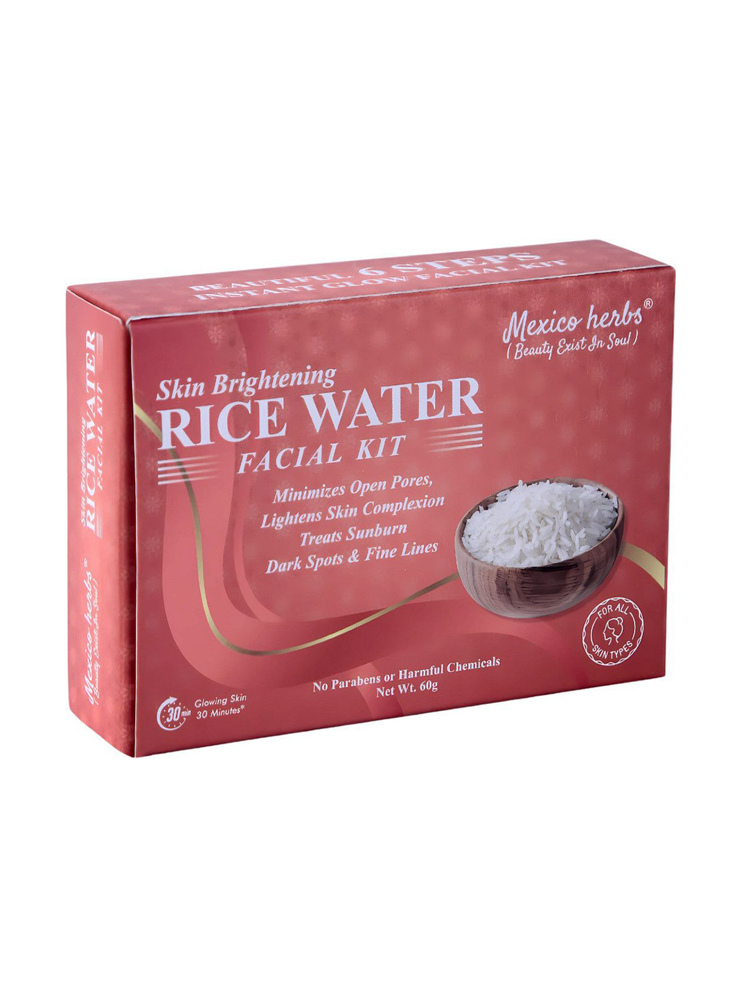 Mexico herbs Skin Brightening Rice Water Facial Kit - 60 g