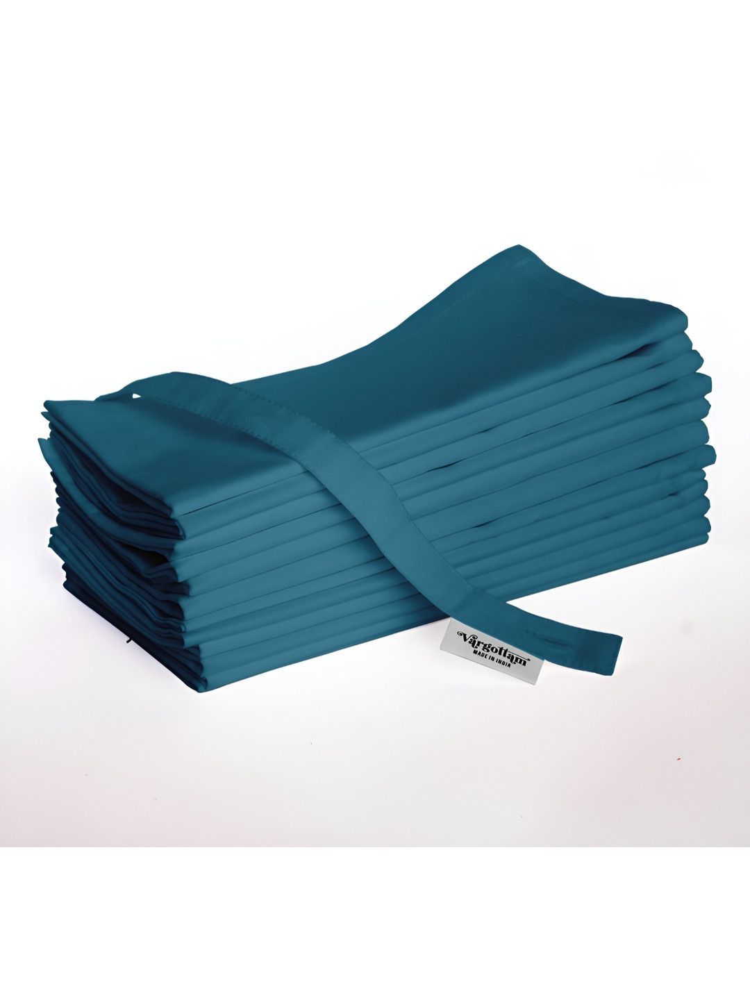 Vargottam 12 Piece Teal Blue Cotton Table Napkins