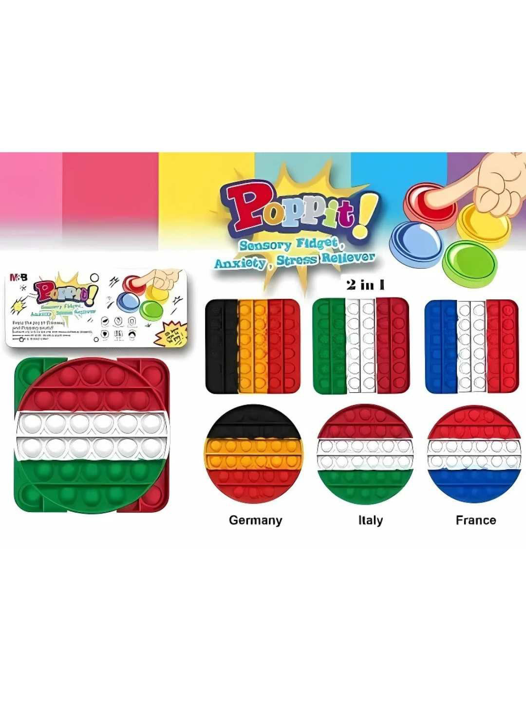 YK Set of 2 Spinner Activity Toys and Games