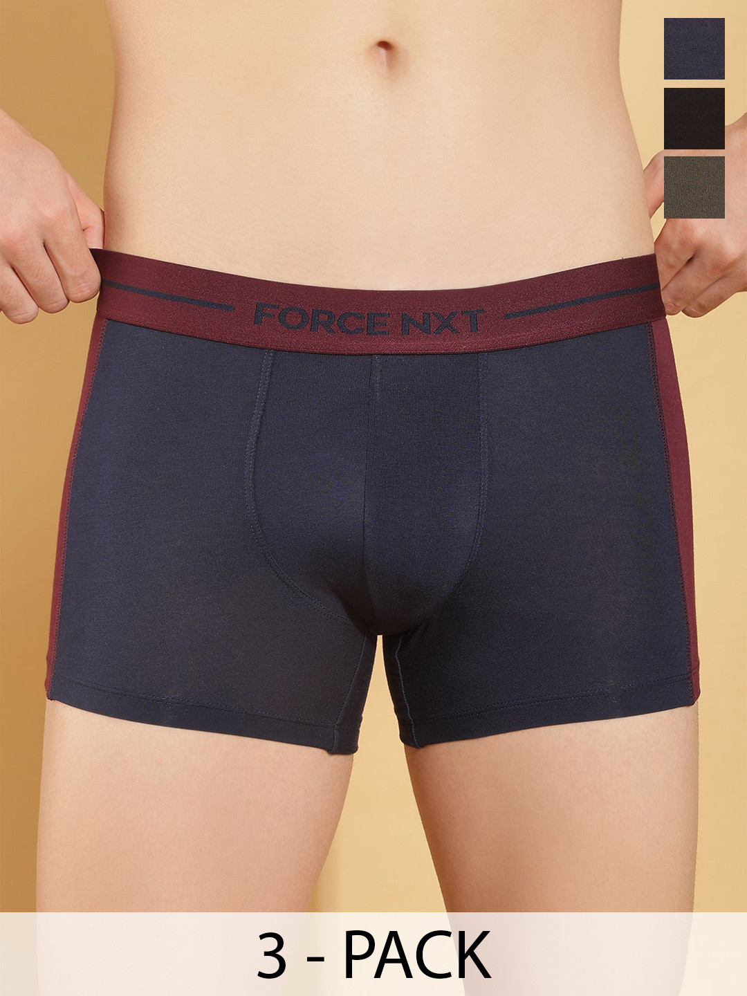 Force NXT Pack Of 3 Outer Elastic Long Trunks