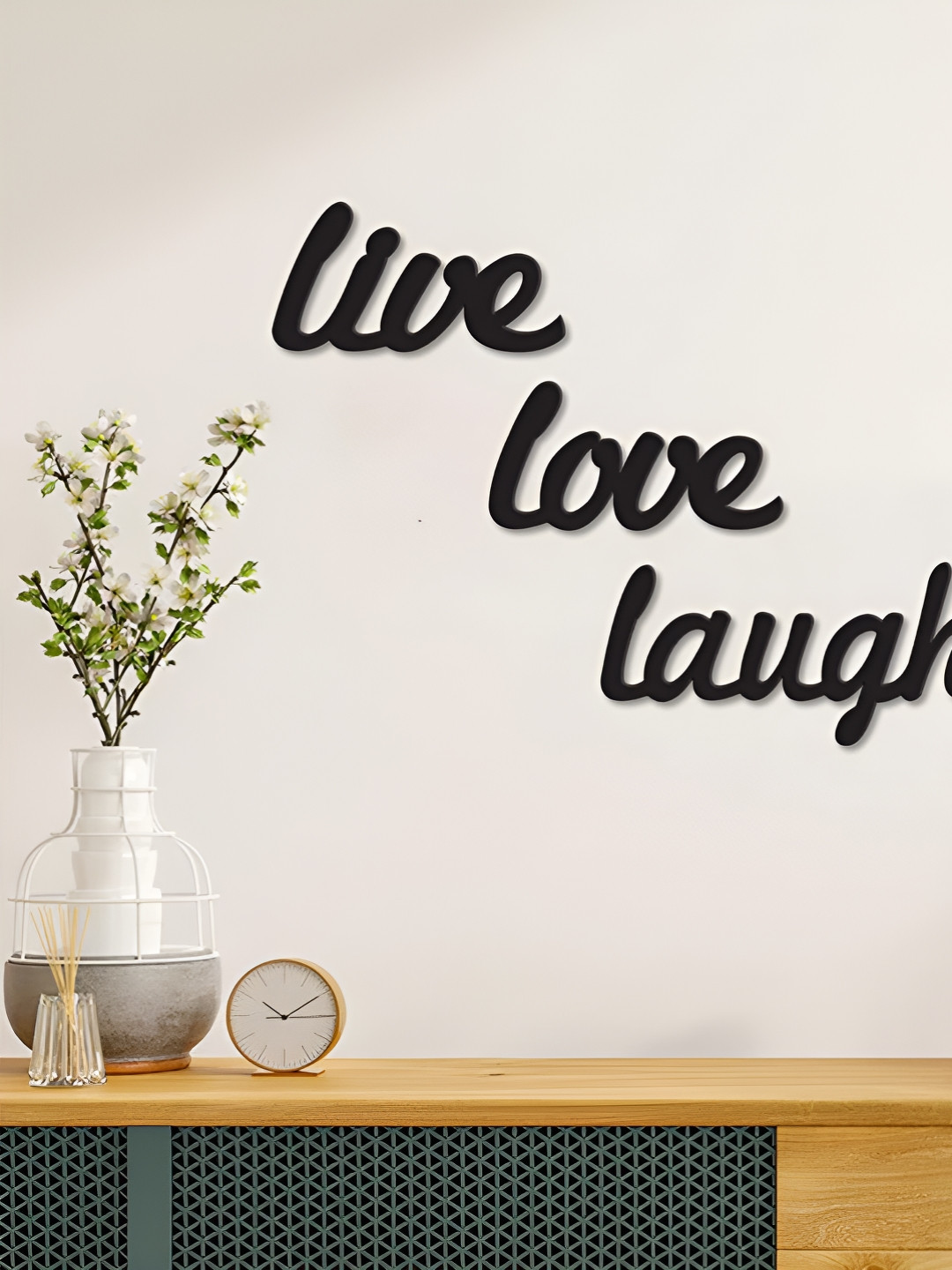 Ascension Live Love Laugh Wood Matte Sticking Hall 3Pcs Signs and Plaques-5.7In