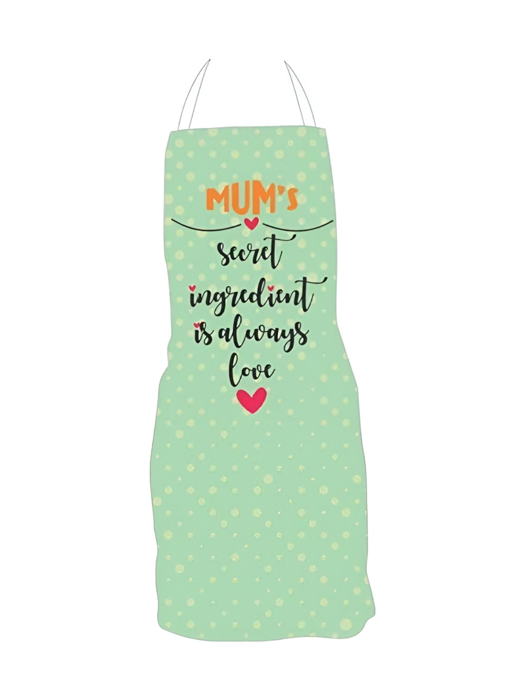 THEYAYACAFE Mother's Day Green & Black Printed Velvet Waterproof Apron