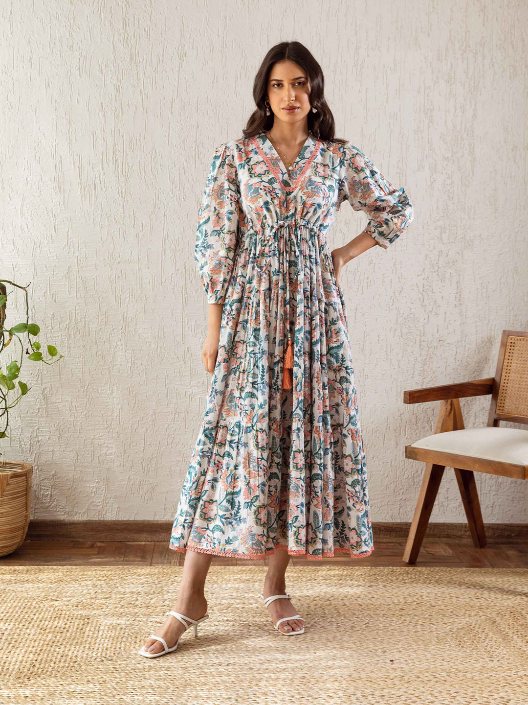SZN Women Floral Print Maxi Dress